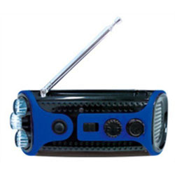 レッドスパイス 防災ラジオ クランキングラジオ＆ライト ブルー [CB-G411 BL]