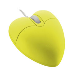 GH-MUSH-Y USB対応 ハート型マウス (ライムイエロー)詳細へ