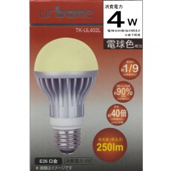EUPA urbane LED電球 4.0W 電球色 TK-UL402L詳細へ